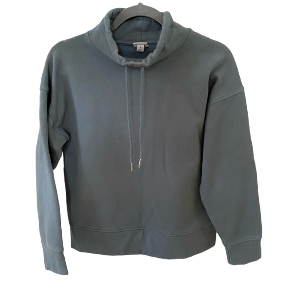 A New Day Blue Cowl Neck Hoodie With Drawstrings Women's Size Small